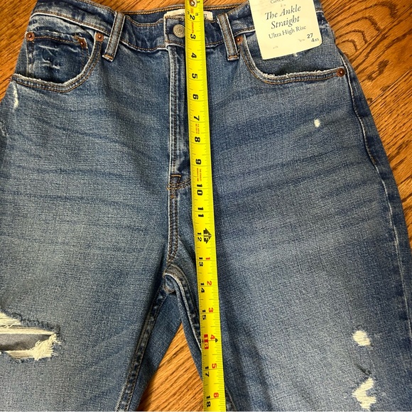Abercrombie & Fitch | The Ankle Straight Ultra High Rise Jeans Size 27 NWT - Picture 10 of 13